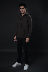 BROWN SOLID HOODIE