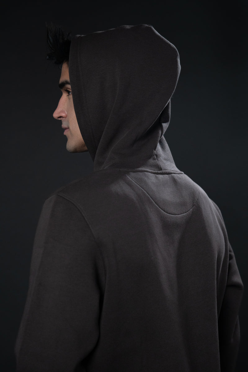 BROWN SOLID HOODIE