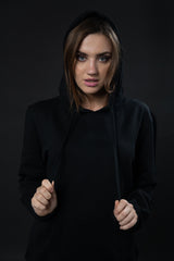 BLACK SOLID HOODIE
