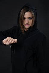 BLACK SOLID HOODIE