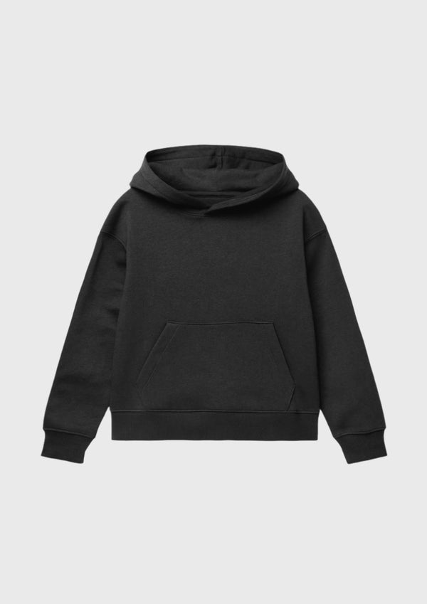 BLACK SOLID HOODIE
