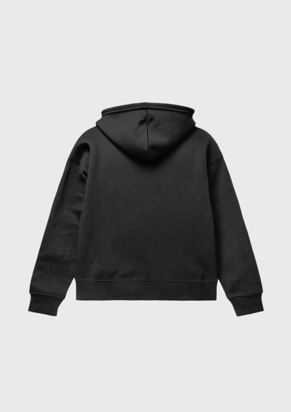 BLACK SOLID HOODIE