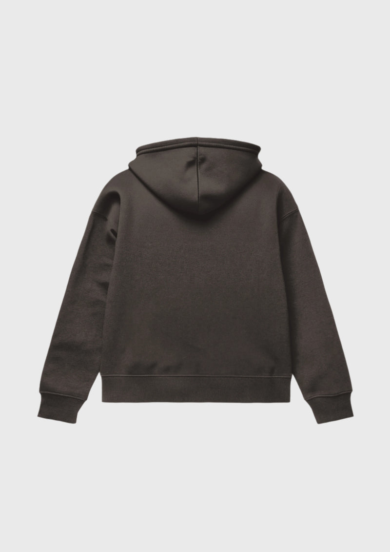BROWN SOLID HOODIE